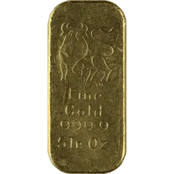 5 Oz Gold Bars, front