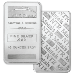 NTR Metals 10 oz. silver bar delivery