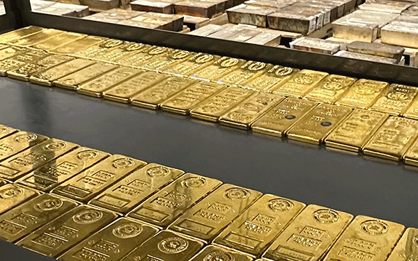 gold and silver in storage